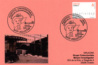 Tarjeta del Matasellos del 40 aniversario del �rea de digestivo del Hospital de San Agust�n de Avil�s