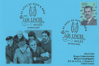 Tarjeta del matasellos del 60 aniversario del grupo Los Linces. Avil�s