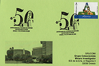 Tarjeta del Matasellos del 50 aniversario de la Facultad de Medicina