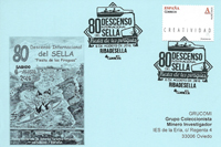 Tarjeta del Matasellos en Ribadesella del 80 Descenso Internacional del Sella