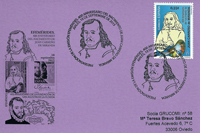 Tarjeta del Matasellos de Presentaci�n en Avil�s del sello del 400 aniversario del nacimiento de Carre�o Miranda