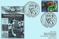 Tarjeta del Matasellos de Presentaci�n en Asturias del sello del Centenario de la Real Federaci�n de F�tbol del Principado de Asturias