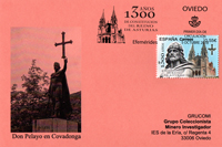 Tarjeta del Matasellos Primer D�a de Circulaci�n del sello dedicado a los 1300 a�os del Reino de Asturias