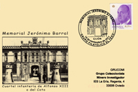 Tarjeta del Matasellos homenaje a Jerónimo Barral del Grupo El Texu