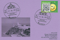 Tarjeta del matasellos tur�sitico de Luarca