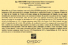 Texto de la tarjeta del Matasellos de la XVIII EXFICO-CAO del 800 aniversario de la Campana La Wamba de la catedral de Oviedo