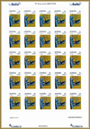 Pliego de 25 sellos personalizados del Homenaje al Centenario de la Brigada de Salvamento Minero