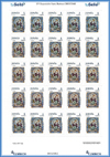 Pliego con 25 sellos personalizados de Santa B�rbara 
