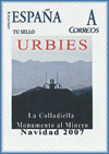 Sello personalizado dedicado al Monumento de La Colladiella en Urbiés por Aquilino Díaz en Diciembre de 2007