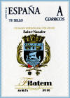 Sello personalizado dedicado a Saint Nazaire emitido durante la Filatem de Avil�s