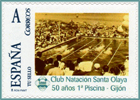 Sello personalizado del 50 Aniversario de la primera piscina del Club Santa Olaya de Gij�n