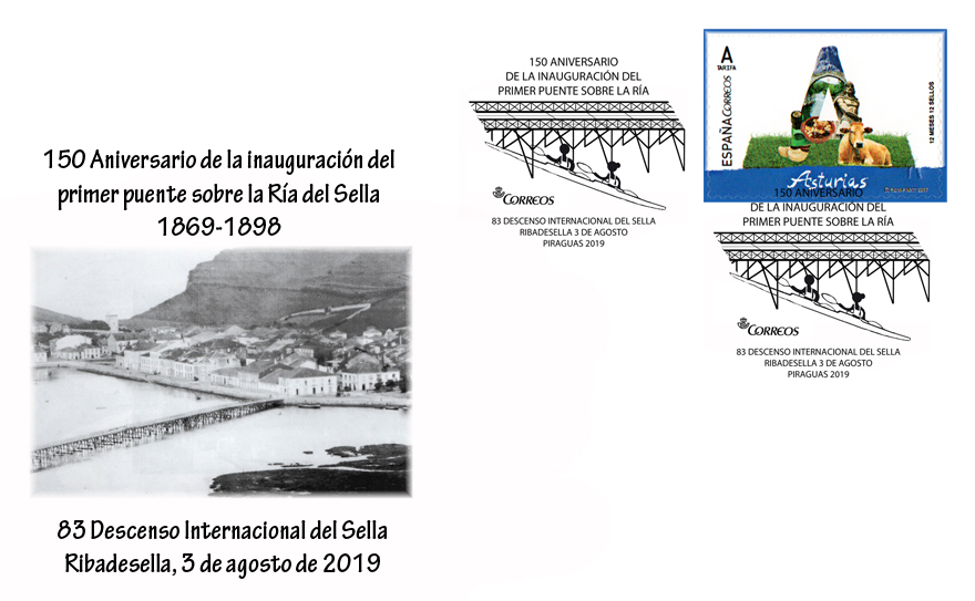 Sobre con el matasellos de las piraguas 2019