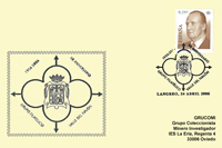 Tarjeta del Matasellos del 50 Aniversario del Grupo Filatélico del Nalón