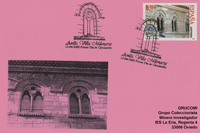 Tarjeta del Matasellos "Primer día" de la emisión del sello de Avilés, Villa Milenaria