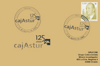 Tarjeta del Matasellos del 125 Aniversario de CajAstur