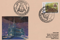 Tarjeta del Matasellos Primer Día de Circulación del sello homenaje al Centenario de la Basílica de Covadonga