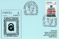 Matasellos del Centro Asturiano, homenaje a Luis Riera Posada
