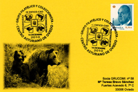 Tarjeta del matasellos del Centro Asturiano sobre el A�o Internacional de la Biodiversidad