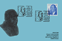 Tarjeta con el Matasellos del 125 Aniversario del nacimiento de Armando Cotarelo Valledor