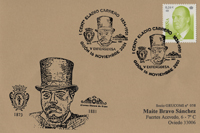 Tarjeta del Matasellos de la 5ª EXFIENSIDESA en homenaje a Eladio Carreño Valdés