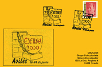 Tarjeta del Matasellos de Exfiastu r2000 en Avilés