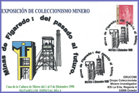 Tarjeta del matasellos de GRUCOMI dedicado a las Minas de Figaredo
