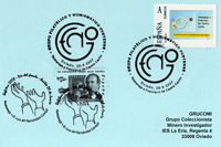 Matasellos homenaje a Francisco de Castro Cacho, del Grupo Filatélico y Numismático Ovetense