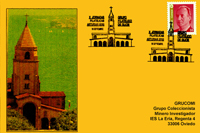 Tarjeta del Matasellos de las X Jornadas filatélicas de Gijón