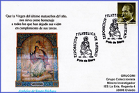 Tarjeta del matasellos de Navidad en Pola de Siero