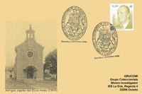 Tarjeta del Matasellos del 50 Aniversario de la llegada de la imagen del Ecce Homo a Noreña