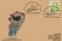 Tarjeta del matasellos en Ribadesella del 65 Descenso del Sella