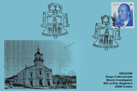 Tarjeta del Matasellos del 150 Aniversario de la Bendición del Templo Parroquial de Vegadeo