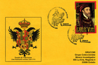 Tarjeta del matasellos de Primer día del sello del 500 aniversario del nacimiento de Carlos I