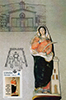 Tarjeta con matasellos de la Santa Bárbara del Orfanato Minero de Asturias